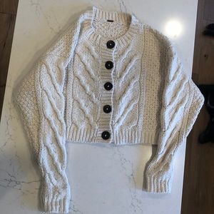 Free People chunky cotton knit cardigan